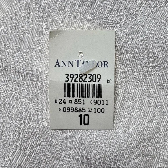 NWT Vintage Ann Taylor Silk Jacquard Top Size 10 Sleeveless Black Ribbon Y2K - Picture 10 of 10